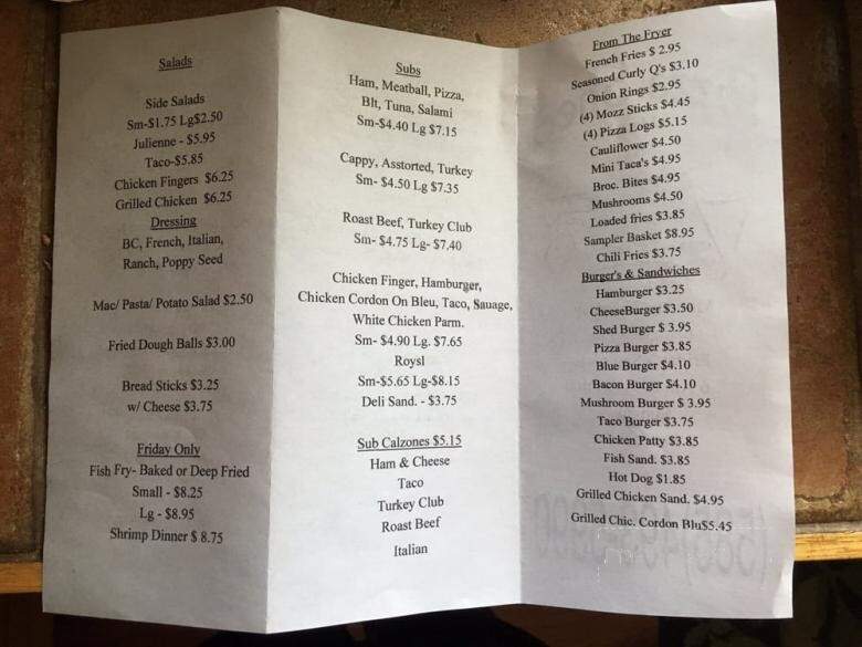 Pizza Shed - Pike, NY menu_pic