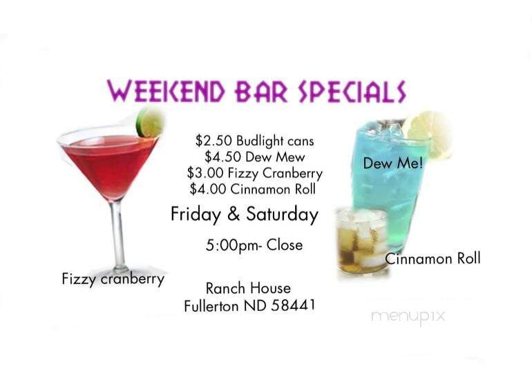Ranch House - Fullerton, ND menu_pic