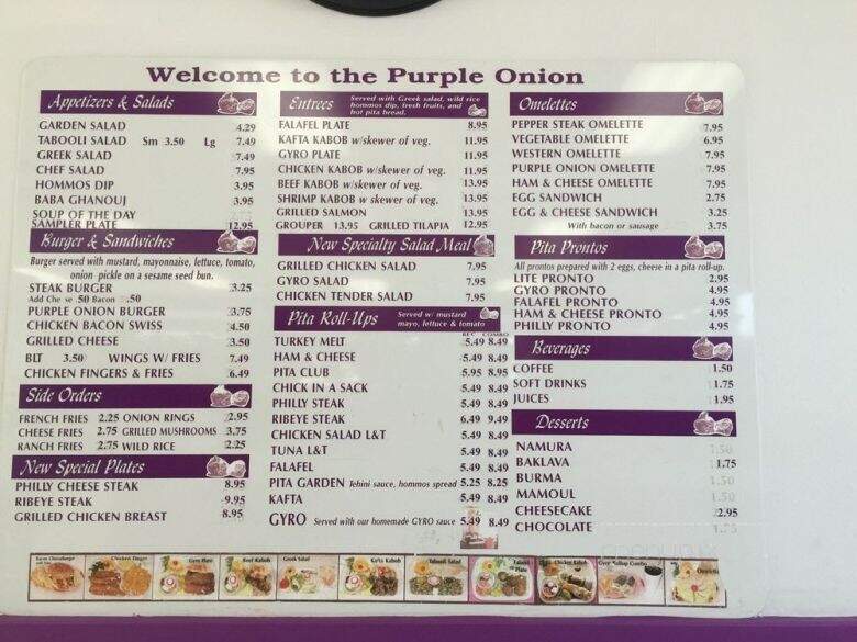 Purple Onion Deli & Grill - Pelham, AL menu_pic
