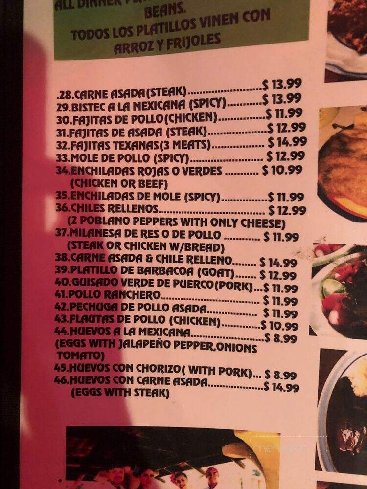 El Sol Cantina & Taqueria - Birmingham, AL menu_pic