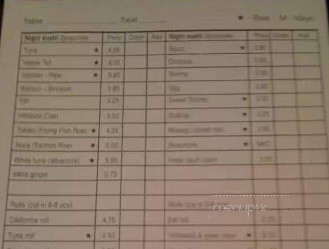 Banzai Japanese Restaurant - Mobile, AL menu_pic
