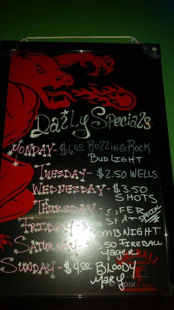 Patrick's Bar - Galveston, TX menu_pic