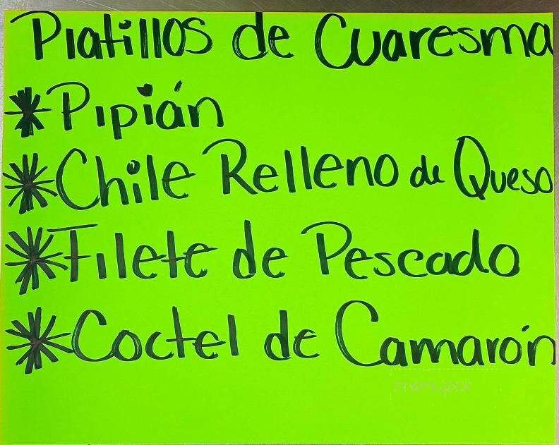 Chicaly - Hutchins, TX menu_pic