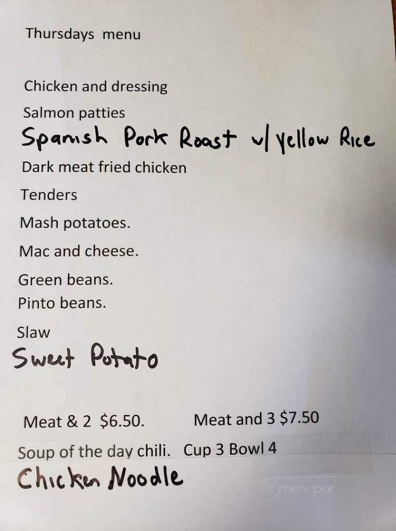 Neighborhood Cafe - White House, TN menu_pic