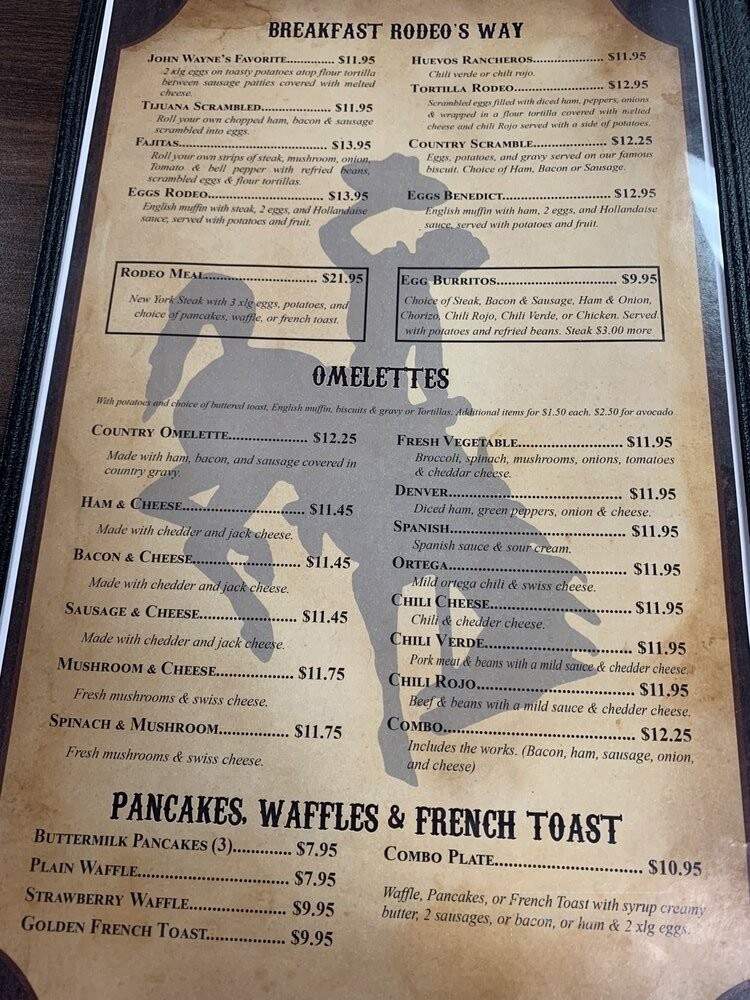 Rodeo Cafe - Rialto, CA menu_pic