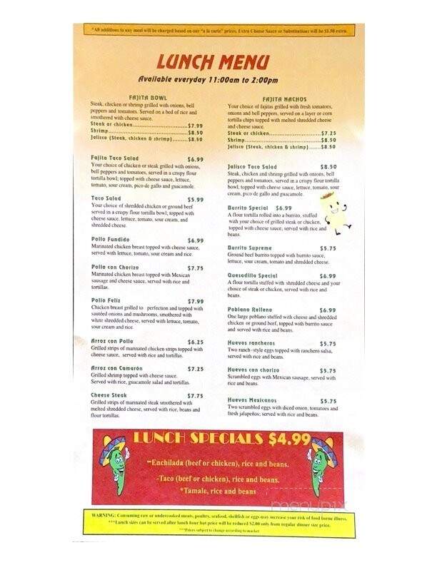Ruby's Mexican Grill & Cantina - Albertville, AL menu_pic