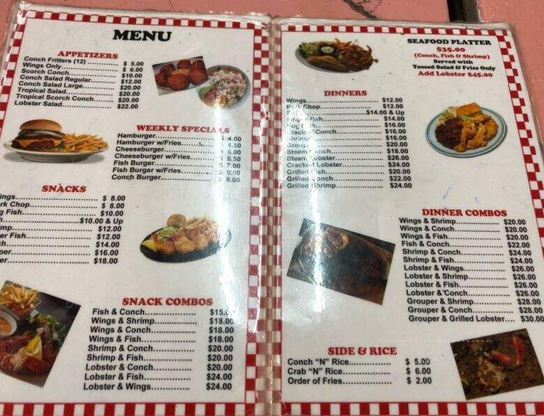 Mckenzies Fresh Fish and Conch - Nassau, FL menu_pic