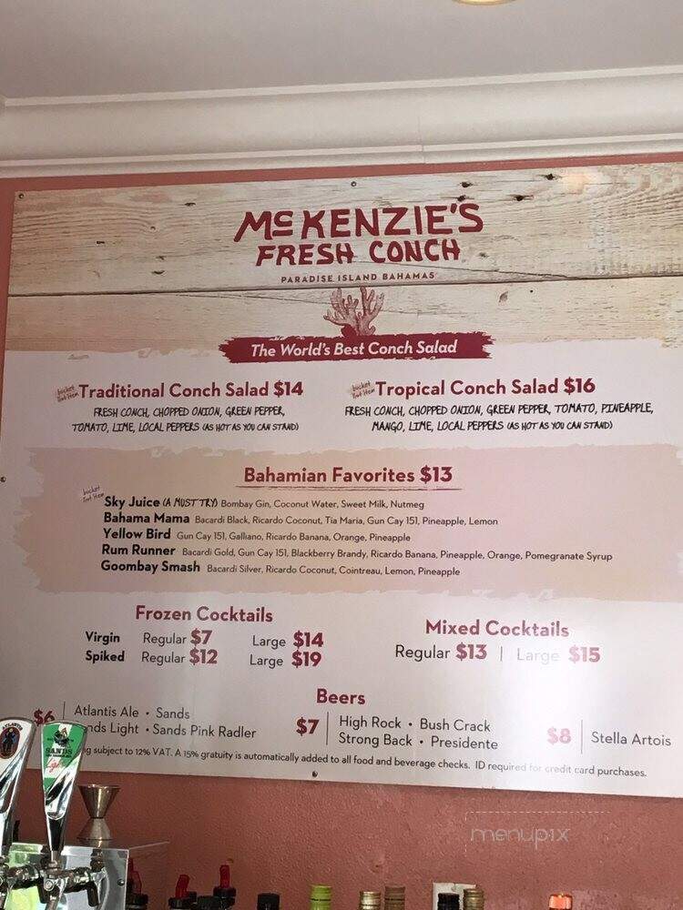 Mckenzies Fresh Fish and Conch - Nassau, FL menu_pic