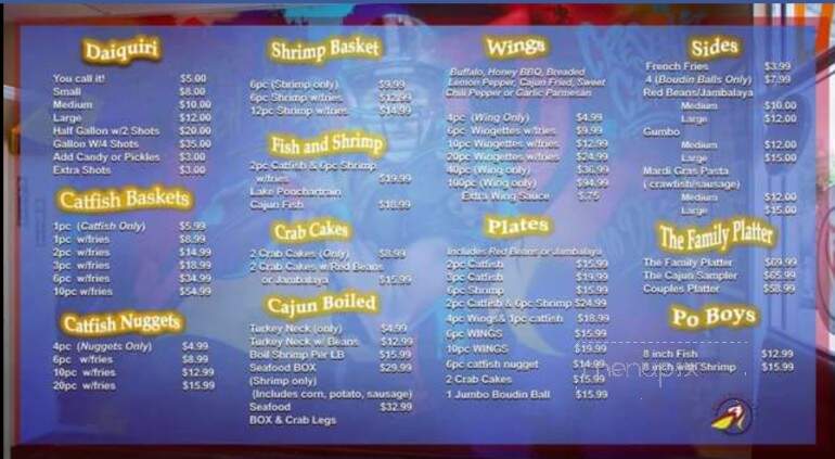 Crescent City Daiquiris & Creole Cafe - Waxahachie, TX menu_pic