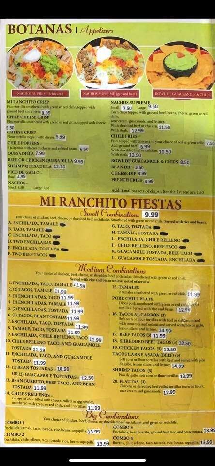 Mi Ranchito Restaurant - Ogallala, NE menu_pic