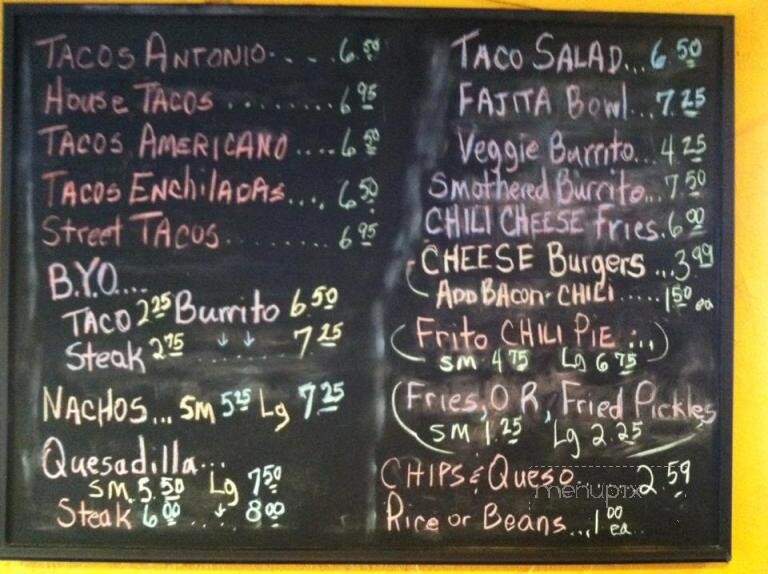 Tacos N Taters Fajita Grill - Frederick, OK menu_pic