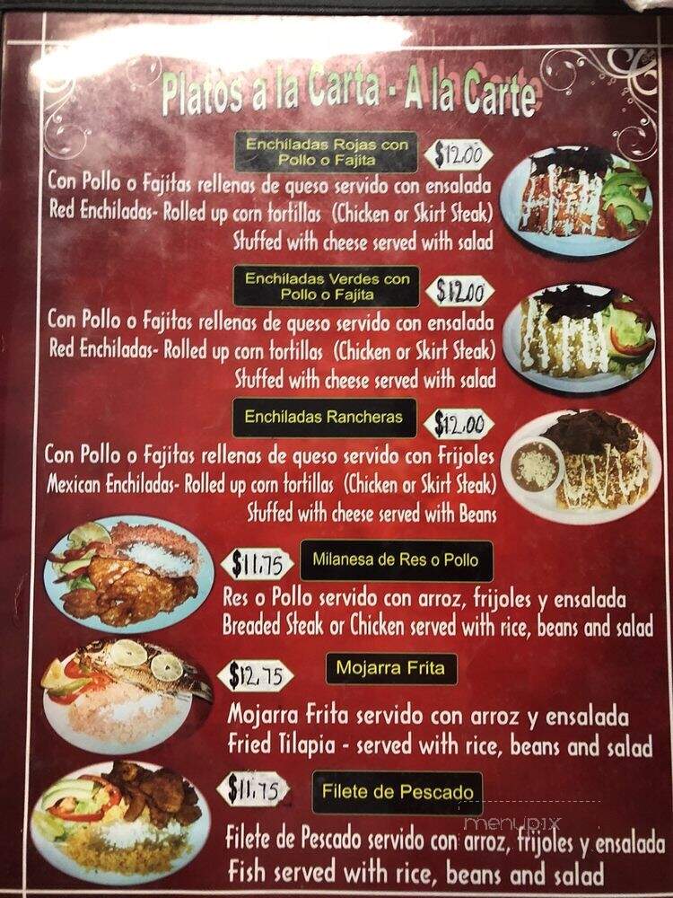Menu of El Limon in Baton Rouge LA 70817