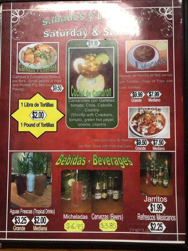 El Limon - Baton Rouge, LA menu_pic