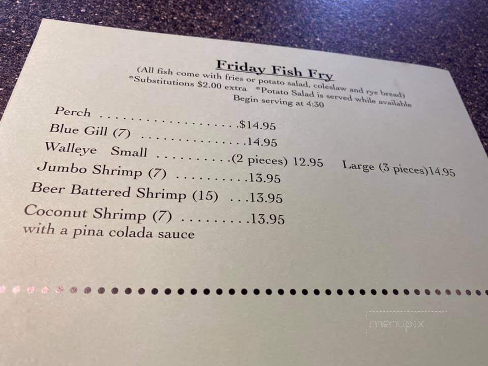Sand Trap - Lakewood, WI menu_pic