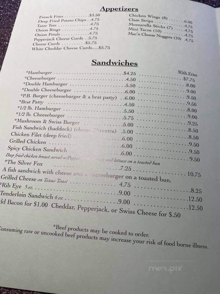 Sand Trap - Lakewood, WI menu_pic
