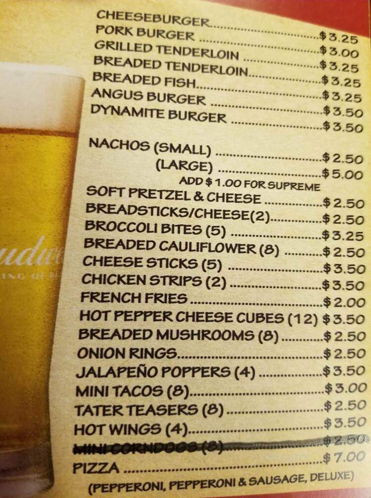 Dutch Mill Bar - Logansport, IN menu_pic