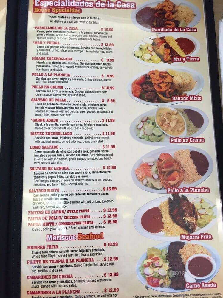 Tipicos Dona Juanita - Woodbridge, VA menu_pic