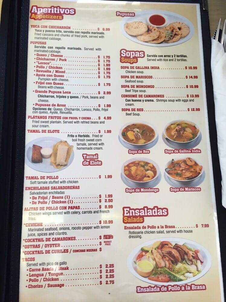 Tipicos Dona Juanita - Woodbridge, VA menu_pic
