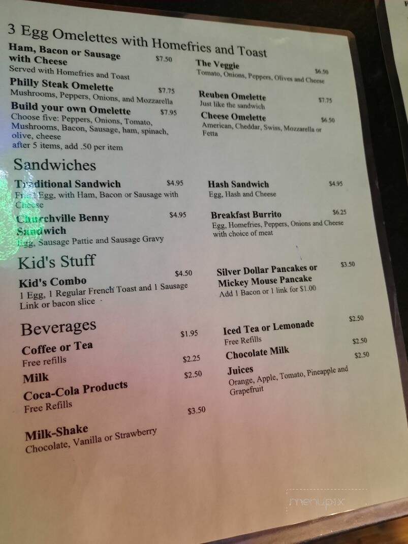 Churchville Family Restaurant - Churchville, NY menu_pic