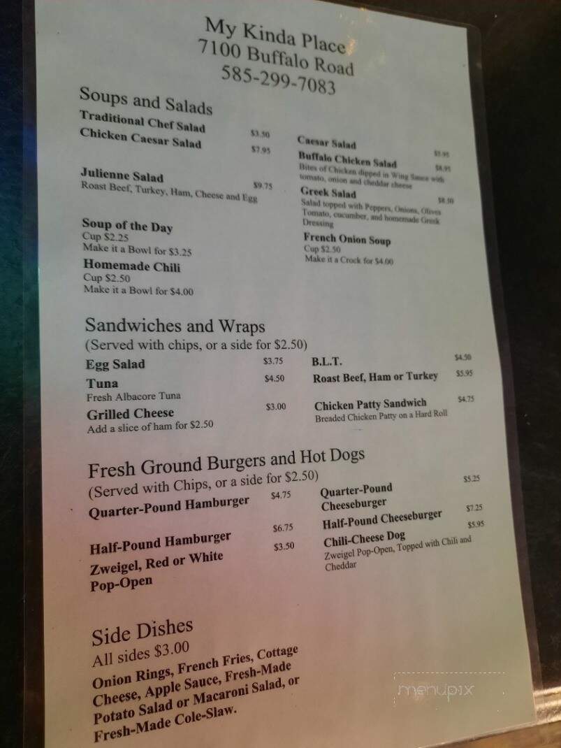 Churchville Family Restaurant - Churchville, NY menu_pic