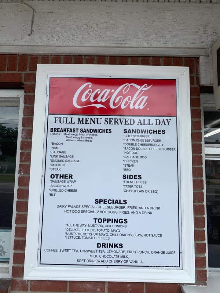 Dairy Palace - Washington, NC menu_pic
