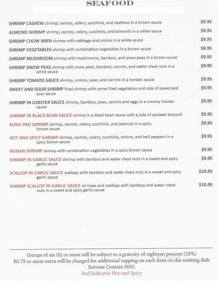 China Town - Lubbock, TX menu_pic