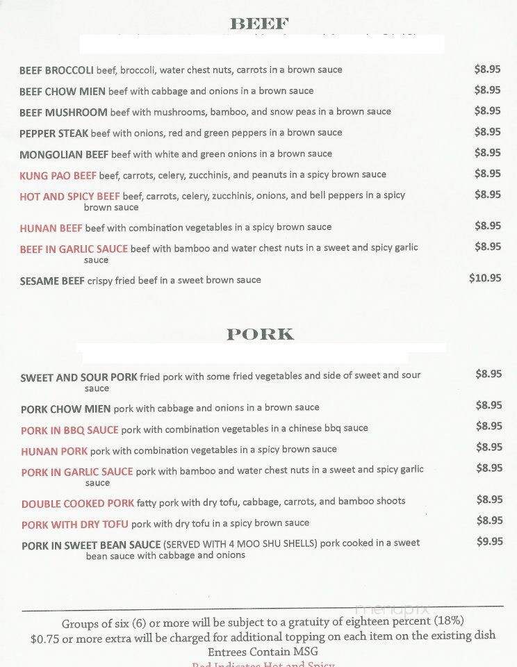 China Town - Lubbock, TX menu_pic