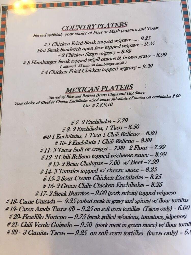 Galvan's - Turkey, TX menu_pic