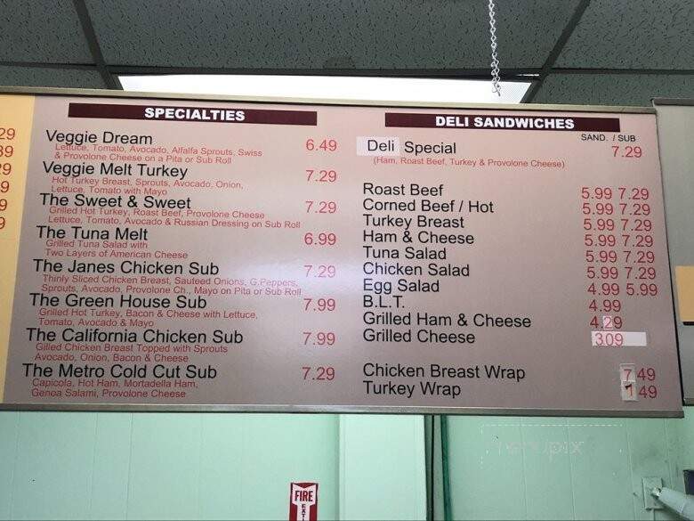 Sub Stop - Fairfax, VA menu_pic