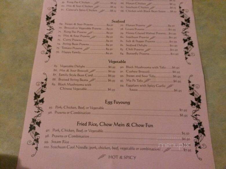 Chopsticks - Lakeport, CA menu_pic