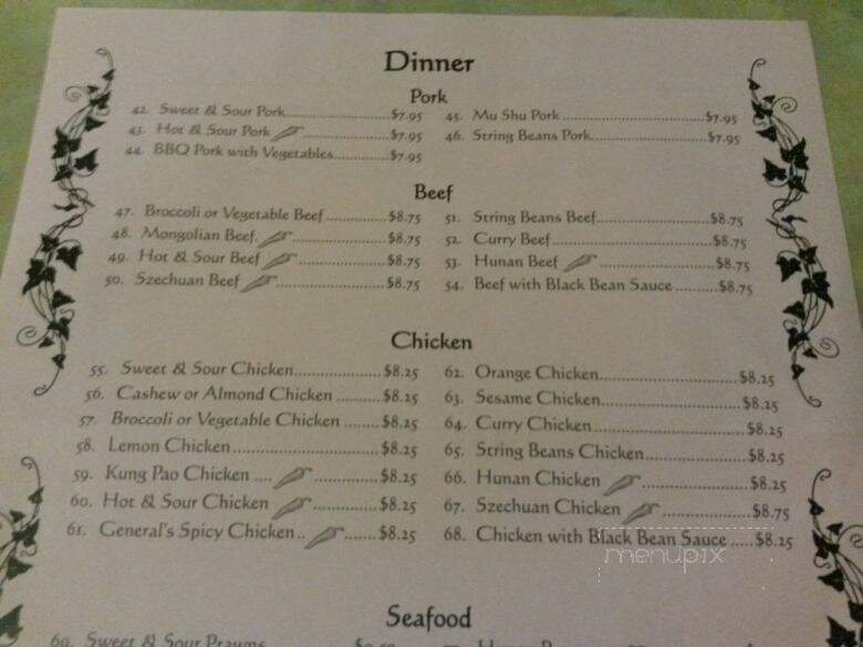 Chopsticks - Lakeport, CA menu_pic