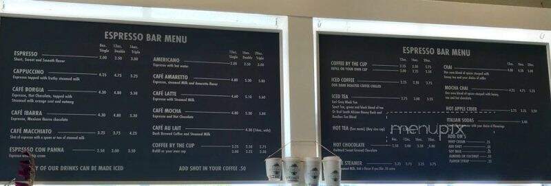 Pacific Coffee Roasting Co - Aptos, CA menu_pic
