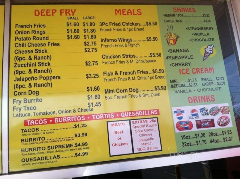 East Main Drive In - Stockton, CA menu_pic