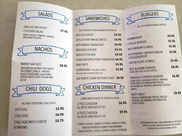 The County Line - Zwingle, IA menu_pic