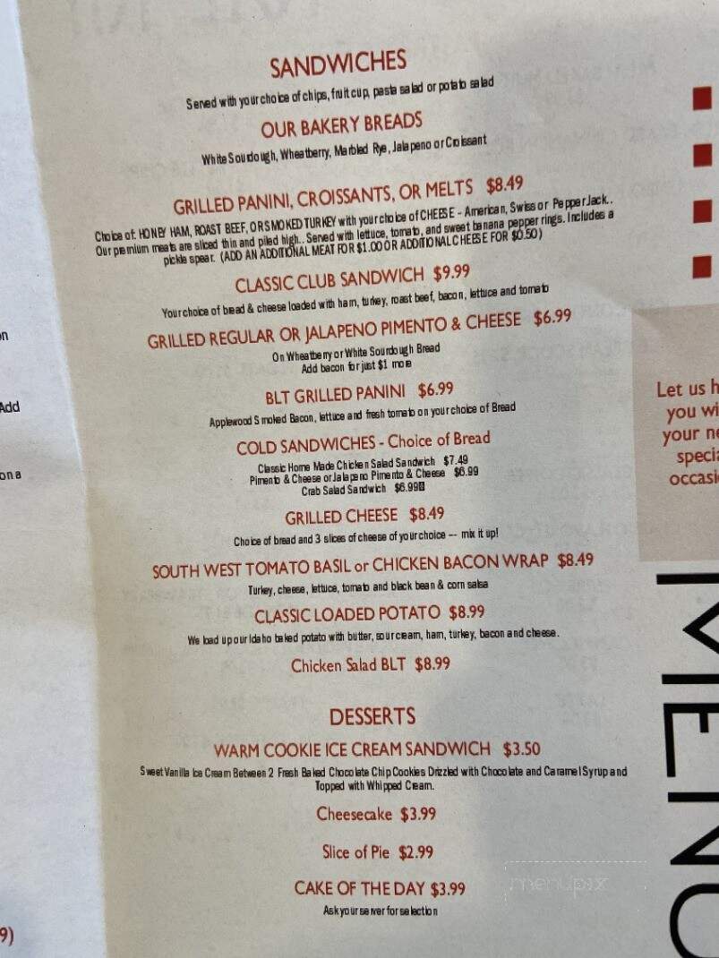 Classic Sandwich and Coffee Shop - Waynesboro, MS menu_pic