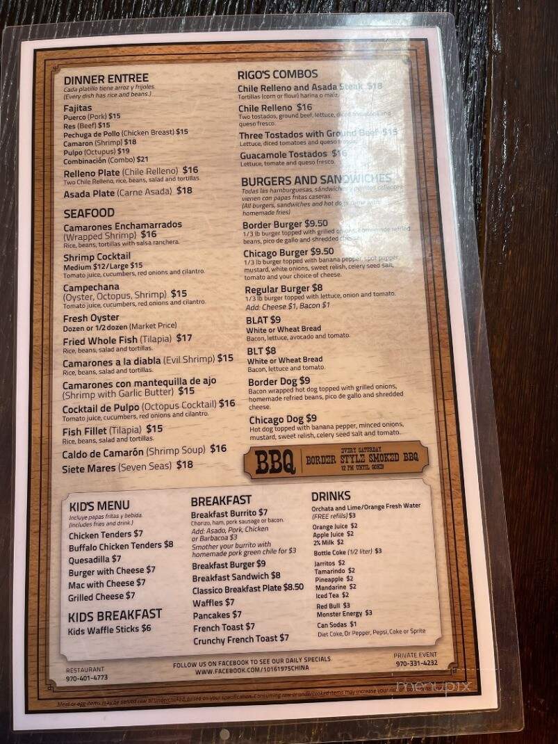 Trigo food - Gypsum, CO menu_pic