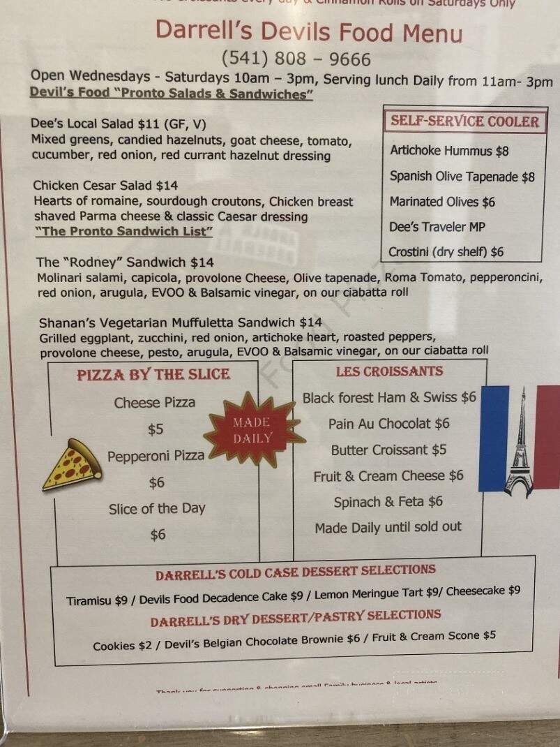 Darrell's Devils Food - Coos Bay, OR menu_pic