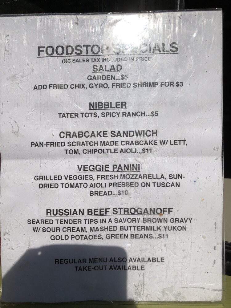 Food Stop - Asheville, NC menu_pic