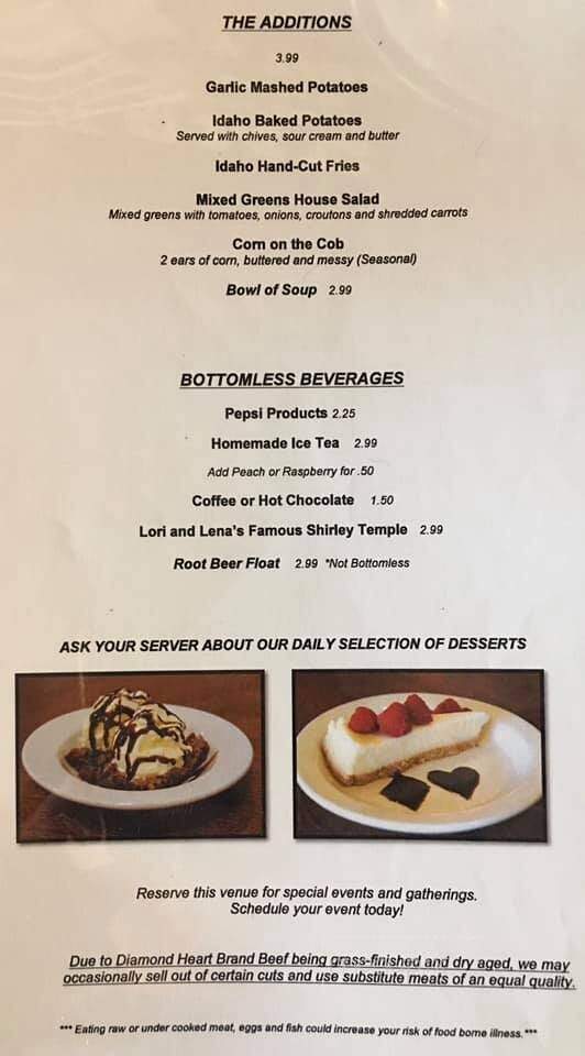 Diamond Heart Cattlemen's Steakhouse - Montpelier, ID menu_pic
