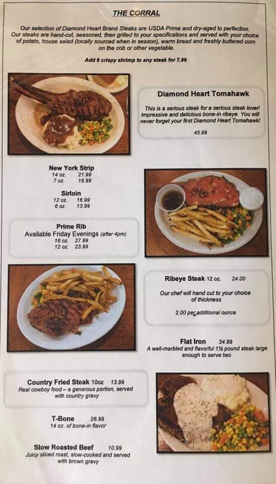 Diamond Heart Cattlemen's Steakhouse - Montpelier, ID menu_pic