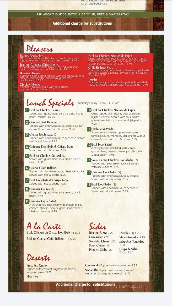 Bernardo's Fresh Mexican Grill - Fort Worth, TX menu_pic