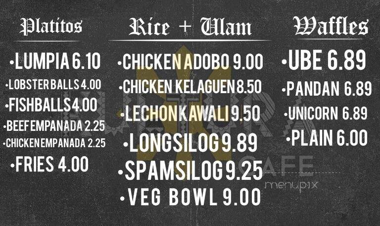 Kultura Cafe - Rocklin, CA menu_pic