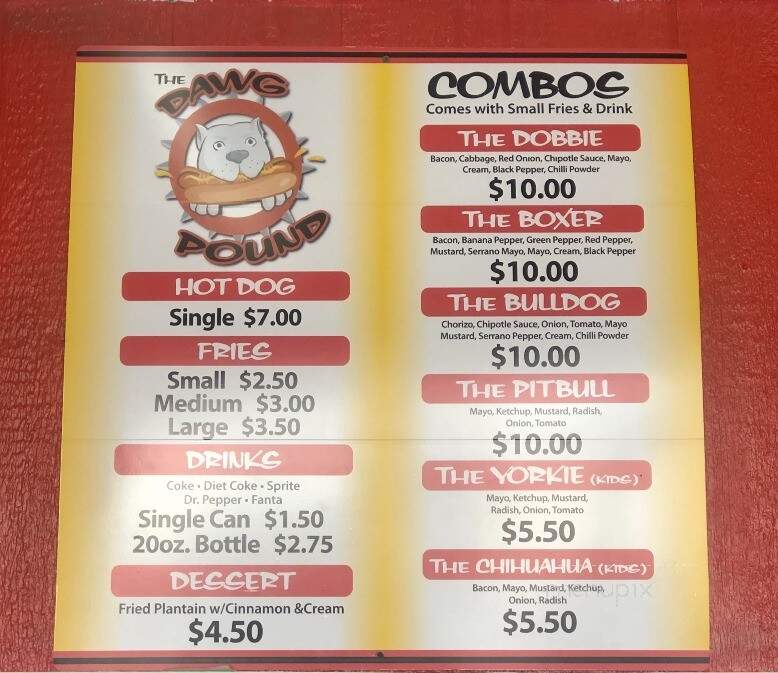 The Dawg Pound - Layton, UT menu_pic