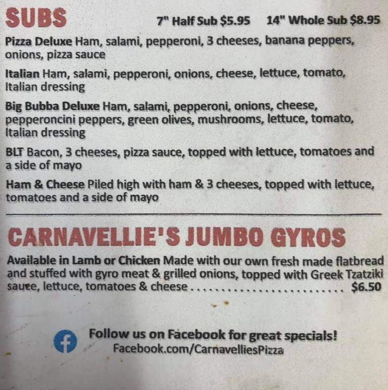 Carnavellies Pizza & Pasta House - Marion, OH