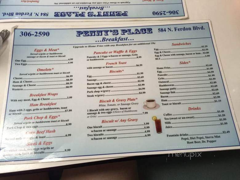 North 85 Diner - Penny's Place - Crestview, FL menu_pic
