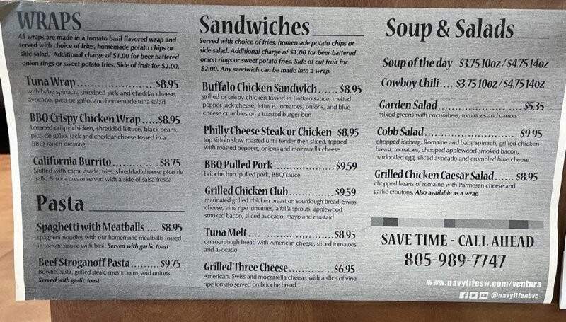 Flightline Cafe - Ventura, CA menu_pic