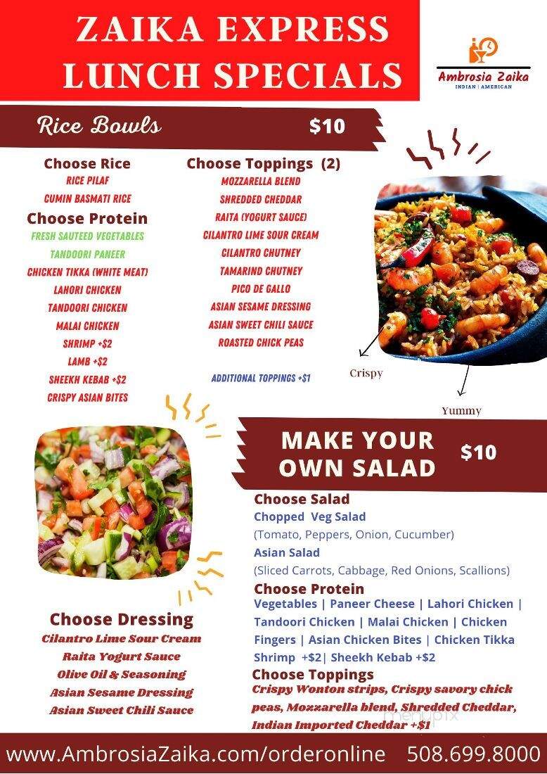 Ambrosia Tavern - North Attleboro, MA menu_pic