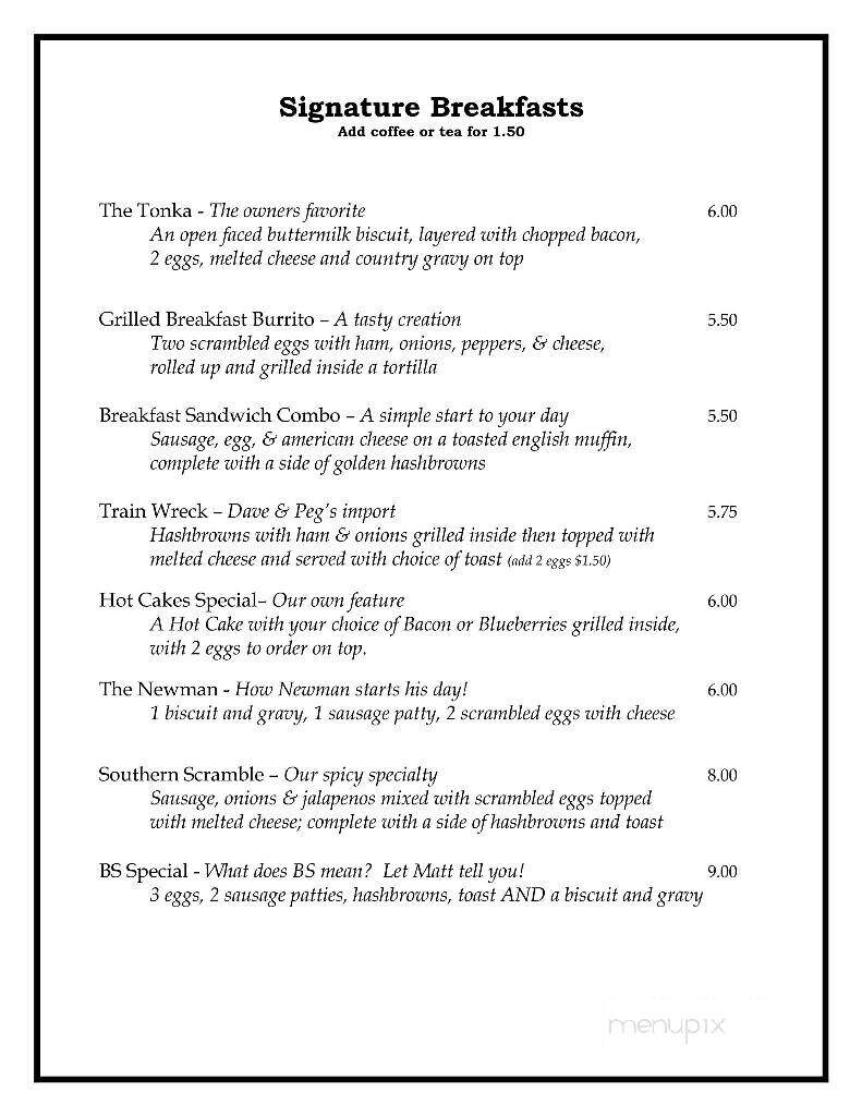 Hot Cakes Cafe & Lodging - Hankinson, ND menu_pic