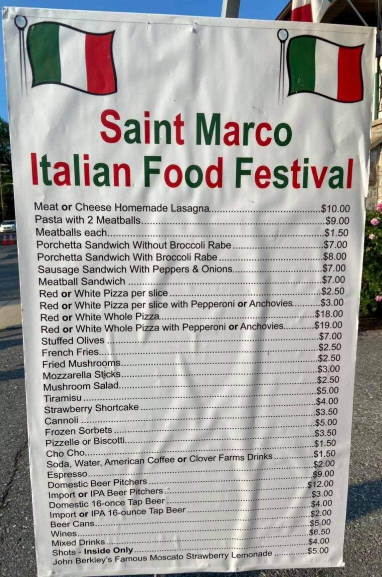 St Marco Society - Temple, PA menu_pic
