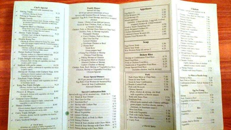 China Garden Restaurant - Goodland, KS menu_pic